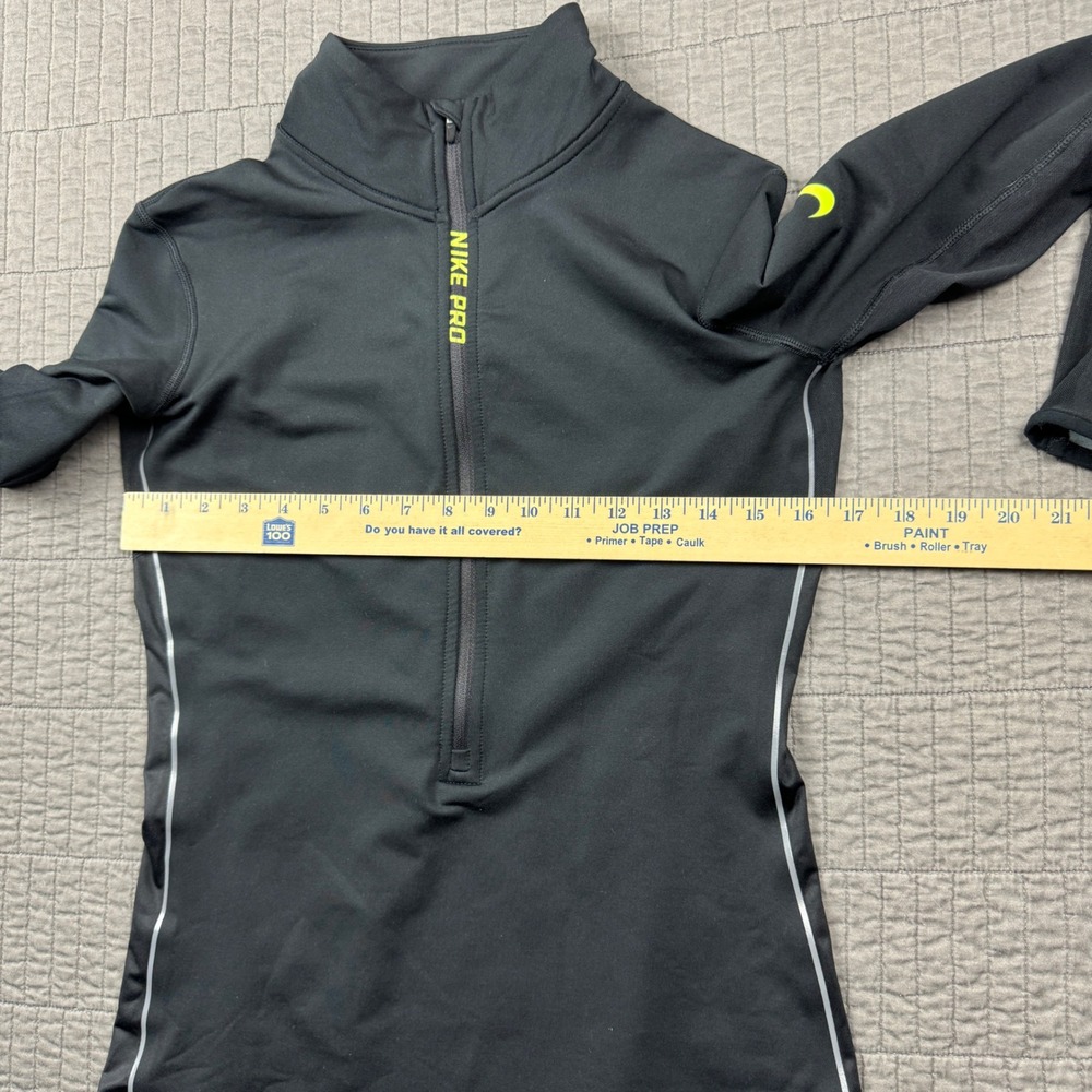 Nike Pro Dri-FIT Womens Medium Black Quarter Zip Running Top Athletic Active - Picture 8 of 10